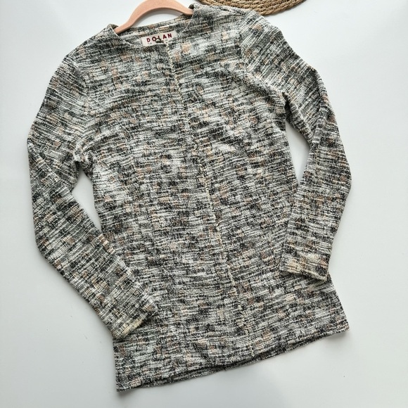 Dolan Left Coast Anthropologie Tweed Jacket Coat Pockets‎ Full Zip Size XS - Picture 1 of 10